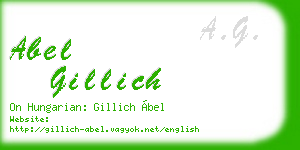 abel gillich business card